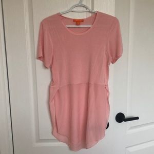 Joe Fresh pink t-shirt with sheer bottom half